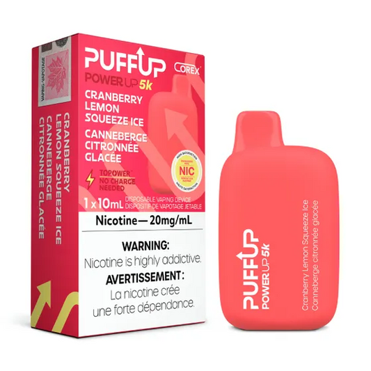 PuffUP Power Up 5K - Cranberry Lemon Squeeze Ice