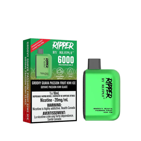Gcore Rufpuf Ripper 6000 - Groovy Guava Passionfruit Kiwi Ice 20mg