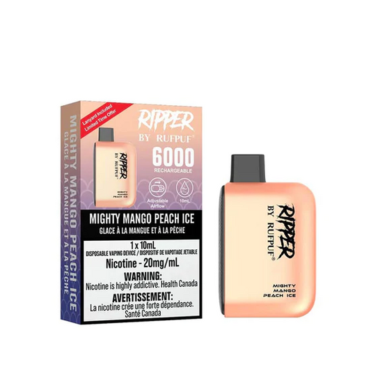 Gcore Rufpuf Ripper 6000 - Mighty Mango Peach Ice 20mg