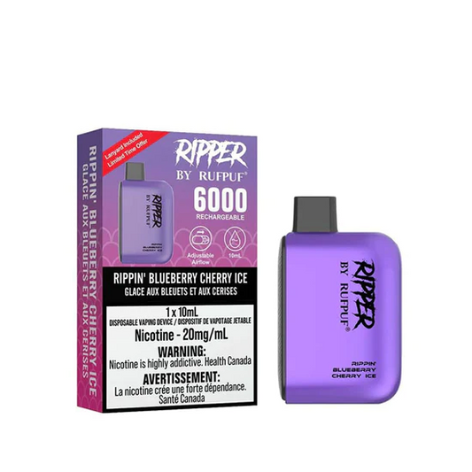 Gcore Rufpuf Ripper 6000 - Rippin' Blueberry Cherry Ice 20mg